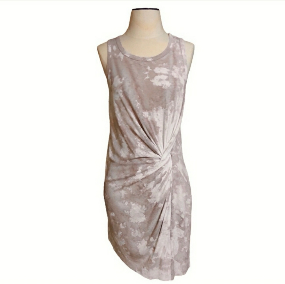 ANTHROPOLOGIE TINA + JO Bleach Dyed Twisted Tunic Dress Size Small.EUC!